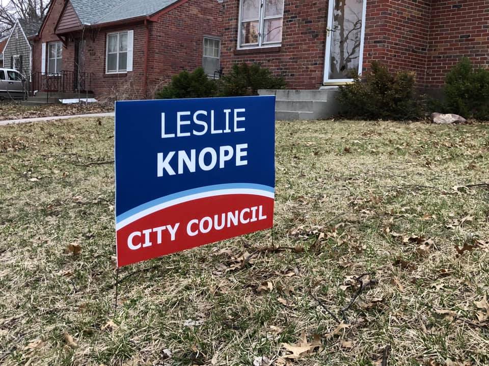 Leslie Knope for City Council yard sign
